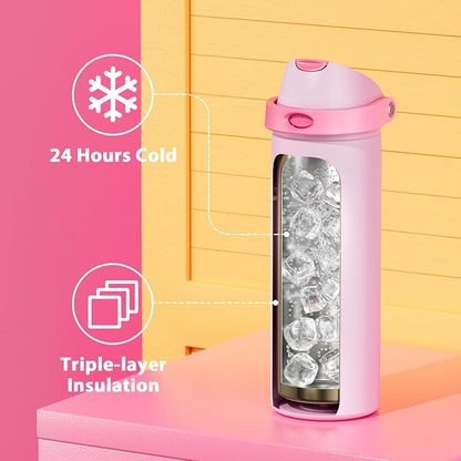 24 oz Insulated Water Bottle for Sports: Meoky Stainless Steel Water Bottle - Image 4