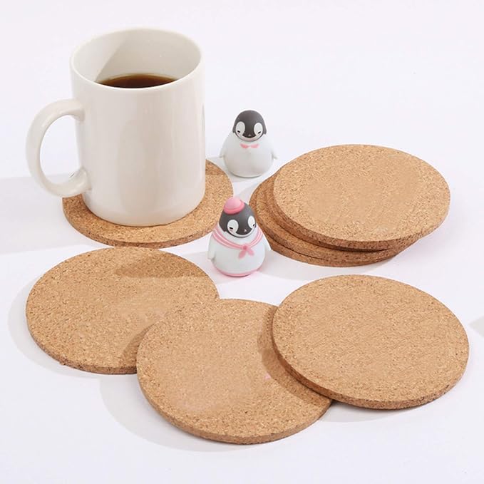 12 Pcs Cork Coasters, Reuse Cork Coaster - Image 4