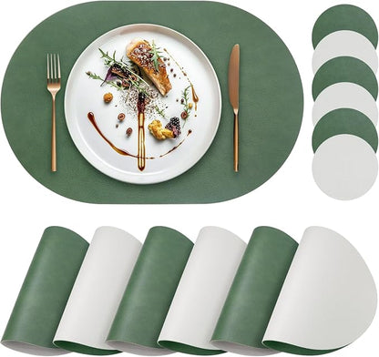 Faux Leather Placemats Set of 6 by yuuzue