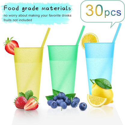 Honeydak 30 Pack Tumbler with Straw and Lid Bulk Cups - Image 5