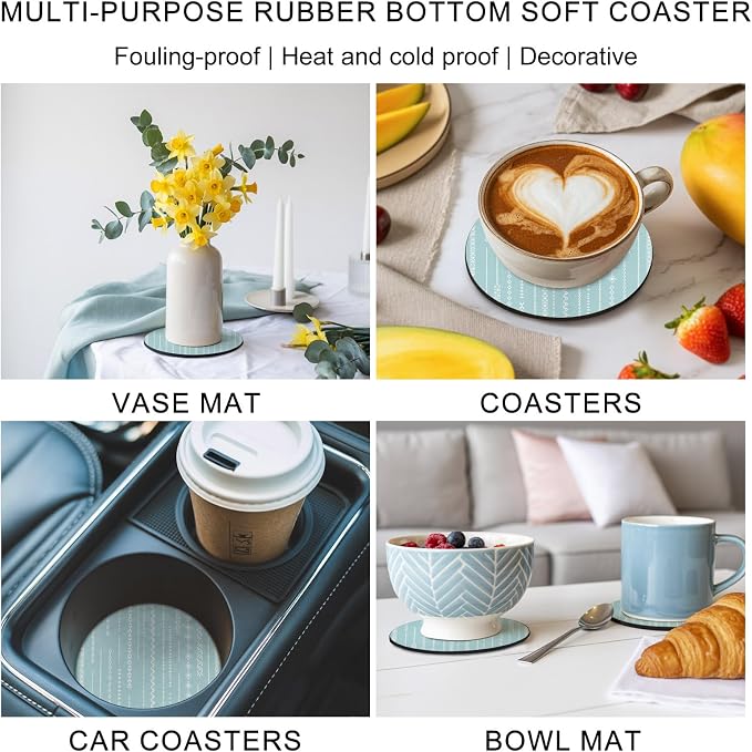 Modern Minimalist Coasters Set of 2, Absorbent Coasters - Image 6