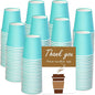 Wuadua 200 Pack 3 oz Blue Espresso Paper Cups - Sturdy and Leak-Proof for Parties, Events, Office, Home Use Disposable Mouthwash Cups - Ideal for Hot/Cold Drinks, Smooth Rim Design, Eco-Friendly