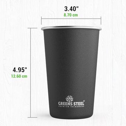 Stainless Steel Cups - 16 oz Pint Tumbler - Premium Metal Drinking Glasses | - Image 4