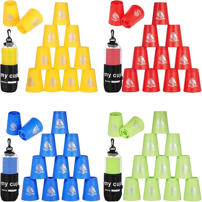 yeesport 48 Sport Stacking Cups Red/Blue/Green/Yellow by yeesport