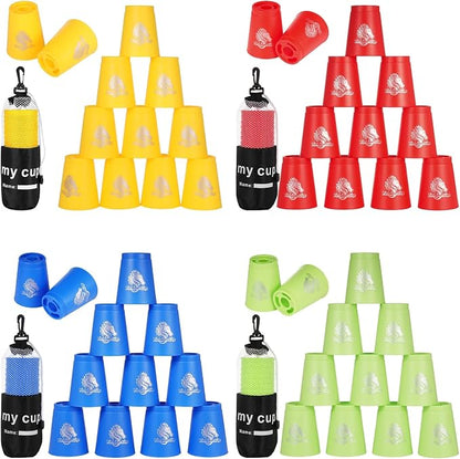 yeesport 48 Sport Stacking Cups Red/Blue/Green/Yellow by yeesport