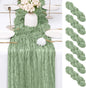 6 Pack Sage Green Cheesecloth Table Runner 17x108 Inch Semi Sheer Boho Gauze by Unknown