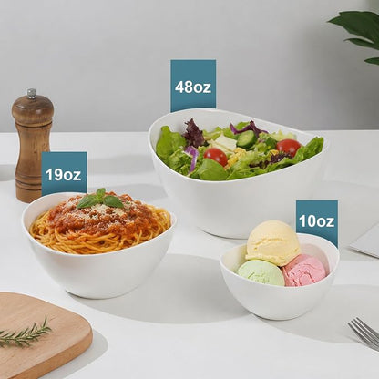 Samsle Porcelain Small Serving Bowls, 10 Ounce Dessert Bowls - Image 4