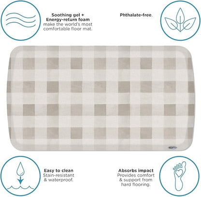 GelPro Elite Premium Gel + Foam 3/4" Thick Anti-Fatigue Floor Mat, 20" x 36", Farmhouse Tan