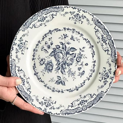 Ceramic Dinner Plates, 7.9 Inch Floral Decorative Plates, Microwave & by Unknown