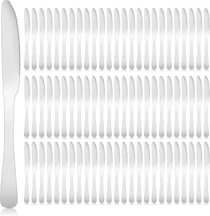 160-Piece Stainless Steel Dinner Knife Set: 8.7 Inch Serrated Table Knives by YEXEXINM