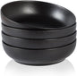 30oz Ceramic bowls set of 4-8" serving bowls for Kitchen,Pasta,Salad-Dishwasher & Microwave Safe Perfect for Housewarming, Thanksgiving, Christmas-Matte Black