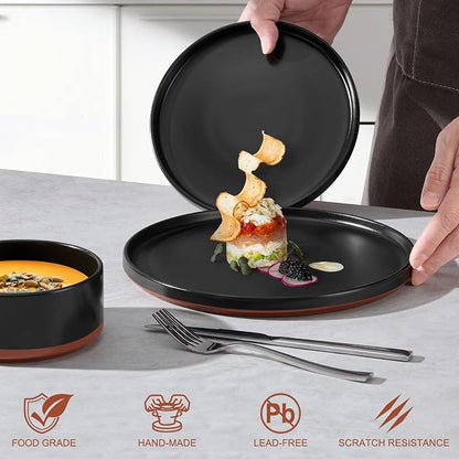 LIANYU 12 Pieces Porcelain Dinnerware Set, Dishes Set - Image 3