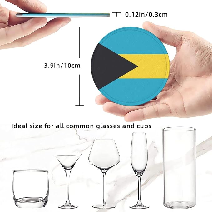 Bahamas Flag Coasters for Drinks - Image 3