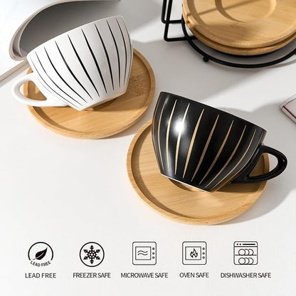 LUKA Ceramic Demitasse Espresso Cups Set - Image 2