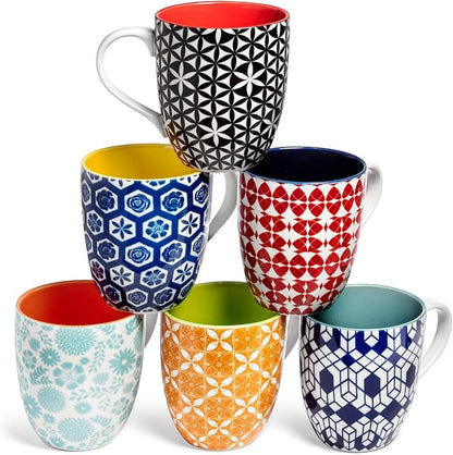 Annovero Large Coffee Mug Set of 6 by Annovero