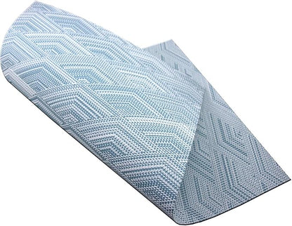 Druable Placemats Set of 8, Plastic Heat-Resistant Non-Slip Vinyl Place Mats Washable Easy to Clean Indoor Outdoor (18"x12", Blue)