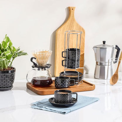 Sureasy 4 Ounce Ceramic Espresso Cups Set of 4 - Image 2