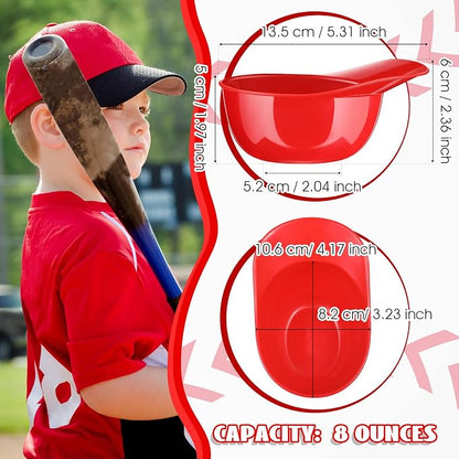Ice Cream Dessert Baseball Cap Bowls Baseball Helmet Snack Bowl 8 oz Mini Party - Image 3