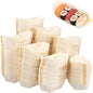 400 PCS Wood Boat Plates, 4 Inch Disposable Wood Sushi Boats Serving Tray, Wooden Food Boat for Appetizer Sushi Dessert Buffet Snacks