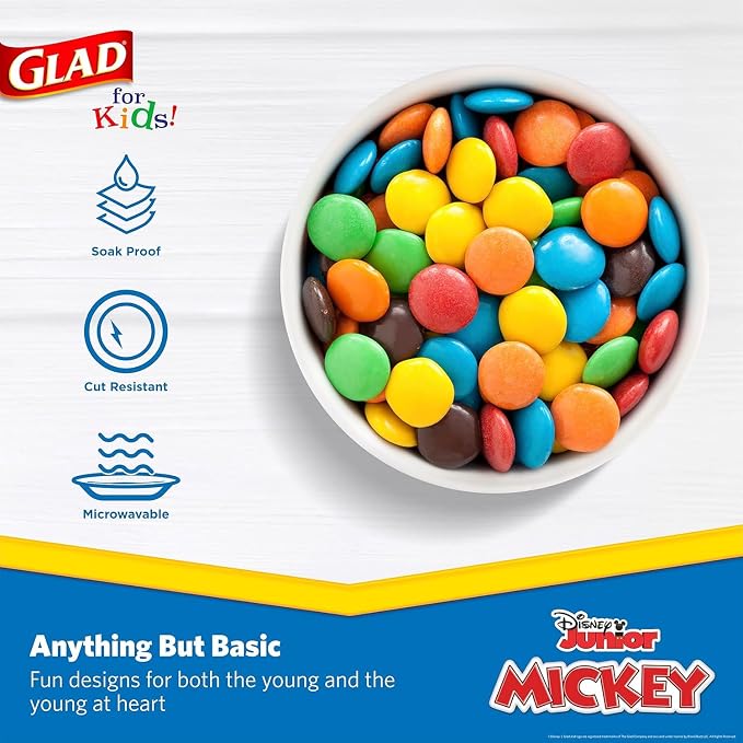 Glad Disney Mickey and Friends Disposable Snack Bowls, 6 Oz, 32 Ct, 2-Pk | - Image 3