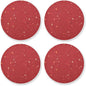 Red Glitter Texture Absorbent Coaster by KLL
