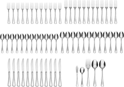 Oneida Flight 65-Piece 18/0 Stainless Steel Silverware Set - Image 3