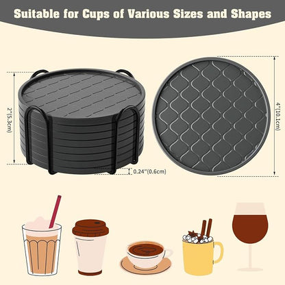 Coasters Set of 8, Hot or Cold Drink Coasters - Image 4