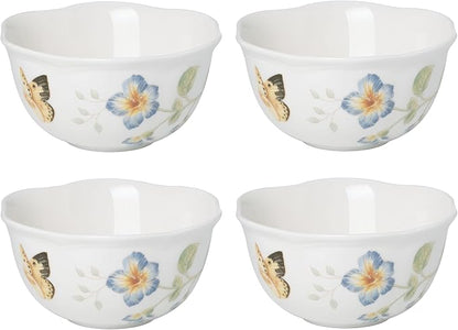 Lenox Butterfly Meadow Porcelain 4-Piece Dessert Bowl Set by Lenox