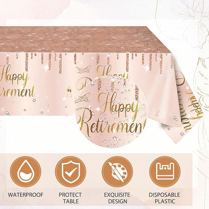 41Pcs Rose Gold Retirement Party Decorations Happy Retired Party Supplies - Image 5
