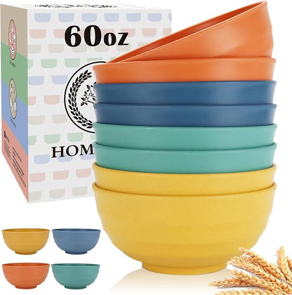 Large Bowls, 60 Oz Salad Bowls, Large Cereal Bowls, Soup & Oatmeal, Microwave & by HOMIENLY