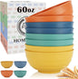Large Bowls, 60 Oz Salad Bowls, Large Cereal Bowls, Soup & Oatmeal, Microwave & by HOMIENLY