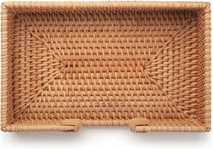 Rattan Napkin Holder Rectangle, 9.5" x 5.5" x 2", Wicker Napkin Tray, Woven - Image 9