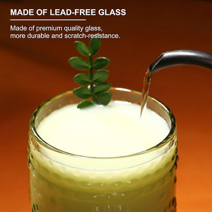 Green Drinking Glasses Set of 12, 16 Oz Highball & 13 Oz Cocktail Glasses - Image 7
