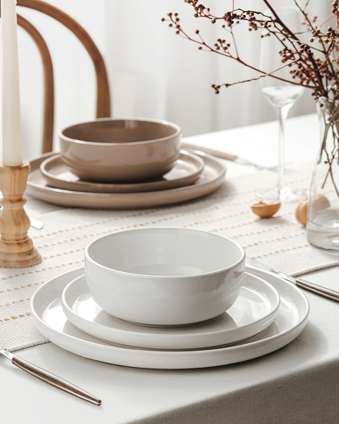 Famiware Milkyway 16-Piece Stoneware Plates and Bowls, Dishes Set - Image 3