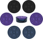 4 Inch Silicone Coasters Set of 6, (Black, Blue, Purple) Absorbent Non-Slip Drinks Coaster for Protecting Coffee Tables/Desks, Perfect for Home, Kitchen, Living Room & Office
