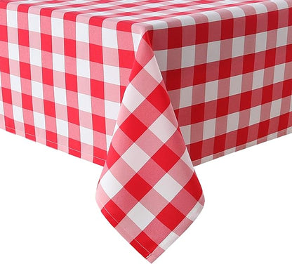 Checkered Tablecloth Square, 70 x 70 Inch by Hiasan