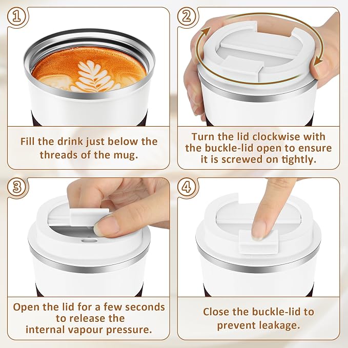KETIEE Travel Coffee Mug 12oz: Reusable Insulated Coffee Cup - Image 7