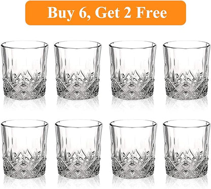 Gencywe Crystal Whiskey Glasses Set of 8, 11 OZ Old Fashioned Whiskey Glasses - Image 6