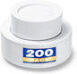 200PCS White Plastic Plates, Heavy Duty Plastic Plate Disposable, Include 100 Dinner and 100 Dessert Plates for Party and Wedding