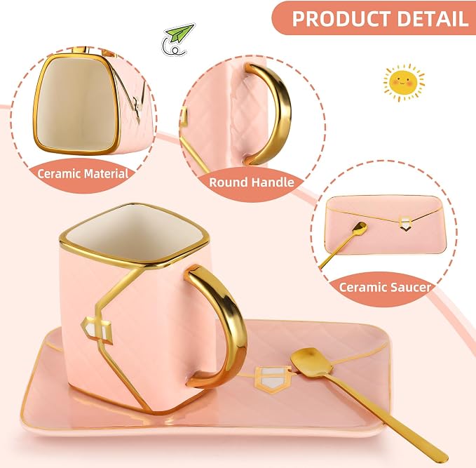 Handbag Coffee Mug, 10 oz Ceramic Purse Cup - Image 4
