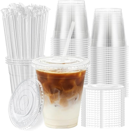 Lamosi 100 Pack 12 oz Clear Plastic Cups by BuyNow