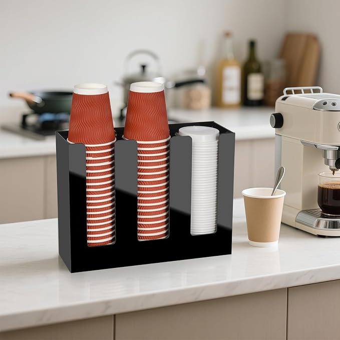 Coffee Cup Holder, Cup and Lid Organizer fits 5 to 16 oz Disposable Cups | - Image 7