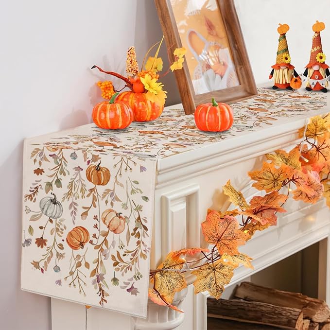 RABUSOFA Fall Table Runner 13x48 Inch Pumpkins Fall Decor - Image 6