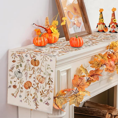 RABUSOFA Fall Table Runner 13x48 Inch Pumpkins Fall Decor - Image 6