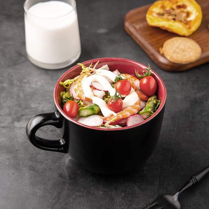 AmorArc 24 oz Soup Mugs with Handles, Jumbo Ceramic Bowls Mugs Set with handles - Image 5