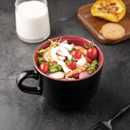 AmorArc 24 oz Soup Mugs with Handles, Jumbo Ceramic Bowls Mugs Set with handles - Image 5