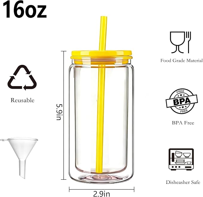6 Pack Snow Globe Tumbler, Double Wall Plastic Reusable Cups - Image 2