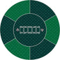nuveti 24/31/47/55/63inch Round Poker Mat for Texas Holdem | Portable Poker Table Top with Art Deco Layout Print 6-8 Player Game Layout Mat to Play Cards, Poker Games, Blackjack, Casino