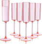 Ciaell 24 Pack Pink Plastic Champagne Flutes by Ciaell