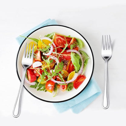 Salad Forks Set of 12, E-far 6.7 Inch Stainless Steel Dessert Forks - Image 4